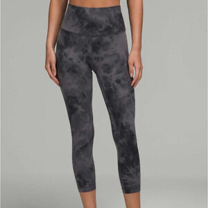 Lululemon Align High-Rise Crop 23" Diamond Dye Graphite Grey Women's Size 6